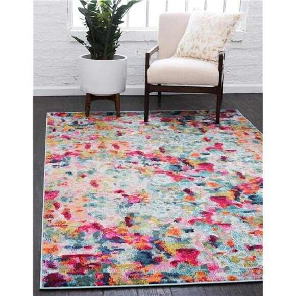 Unique Loom Chromatic Collection Area Rug - Champagne (8' x 10' Rectangle - Picture 2 of 7